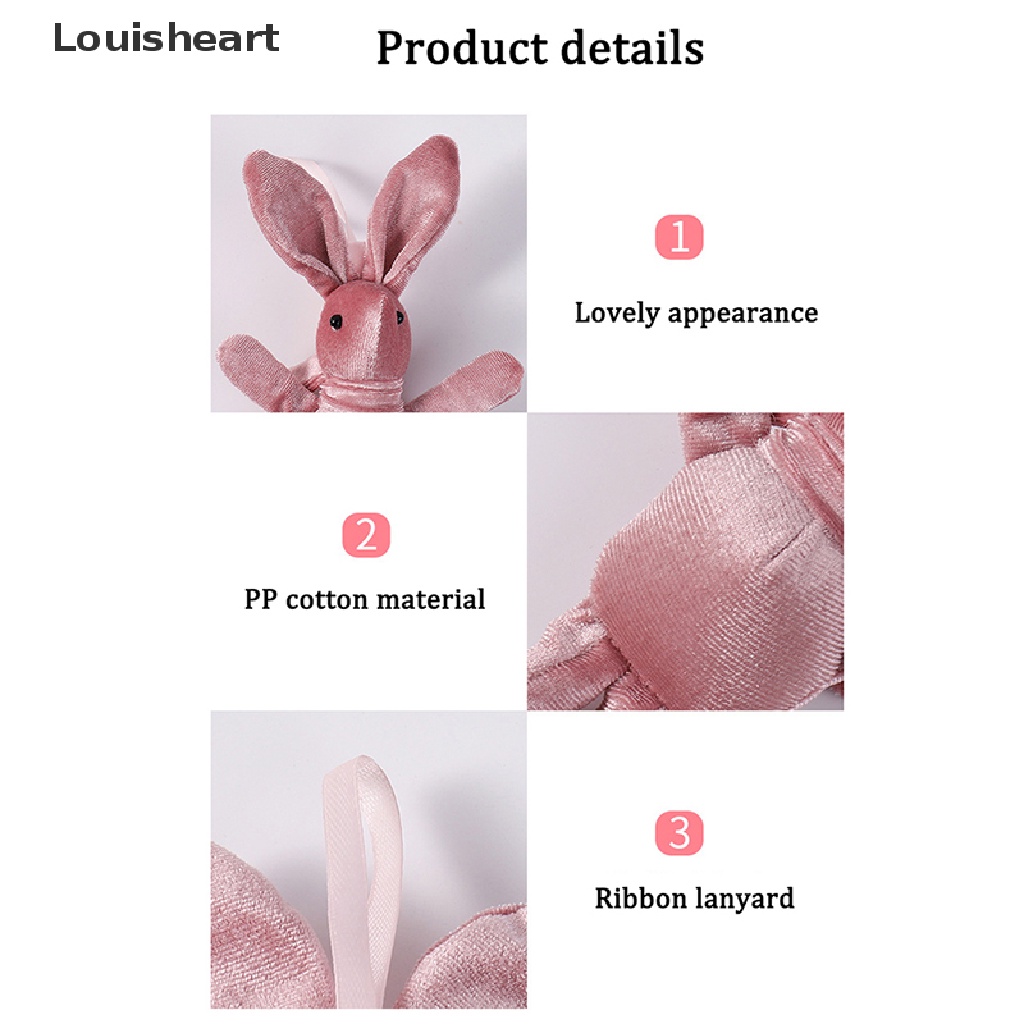 Louisheart Móc Khóa Hình Thỏ Nhồi Bông Đáng Yêu Dành Cho Bé