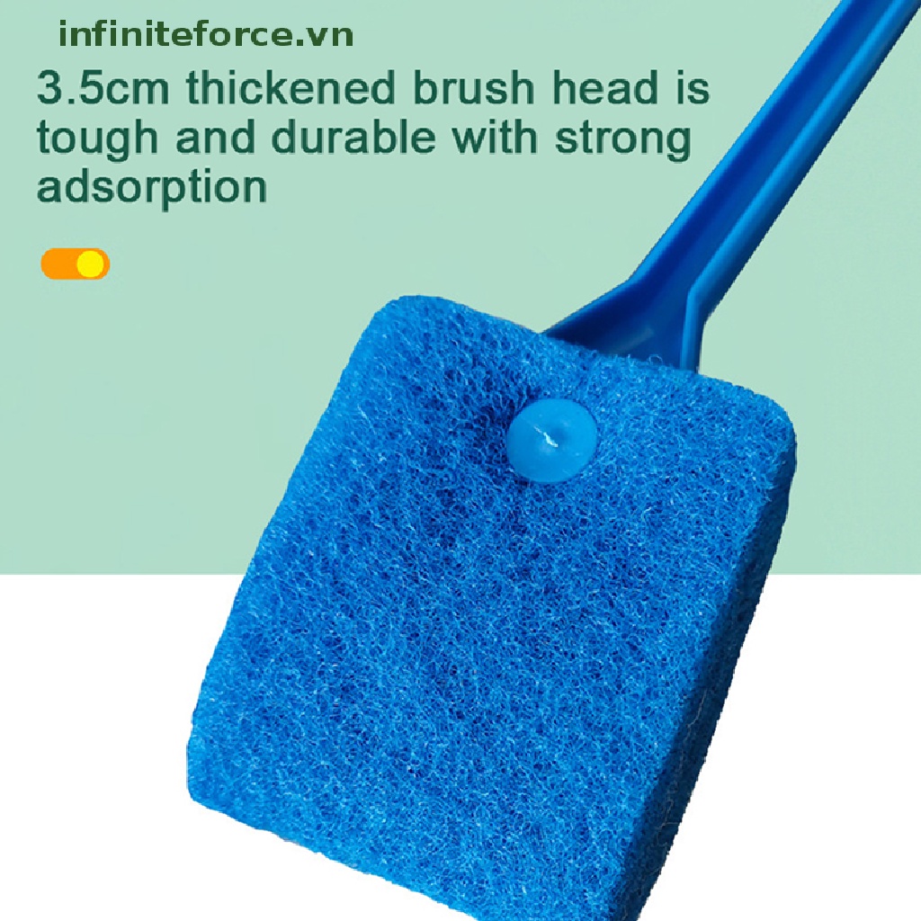 Cọ Xốp Hai Mặt Tay Cầm Dài Vệ Sinh Bể Cá Tiện Dụng