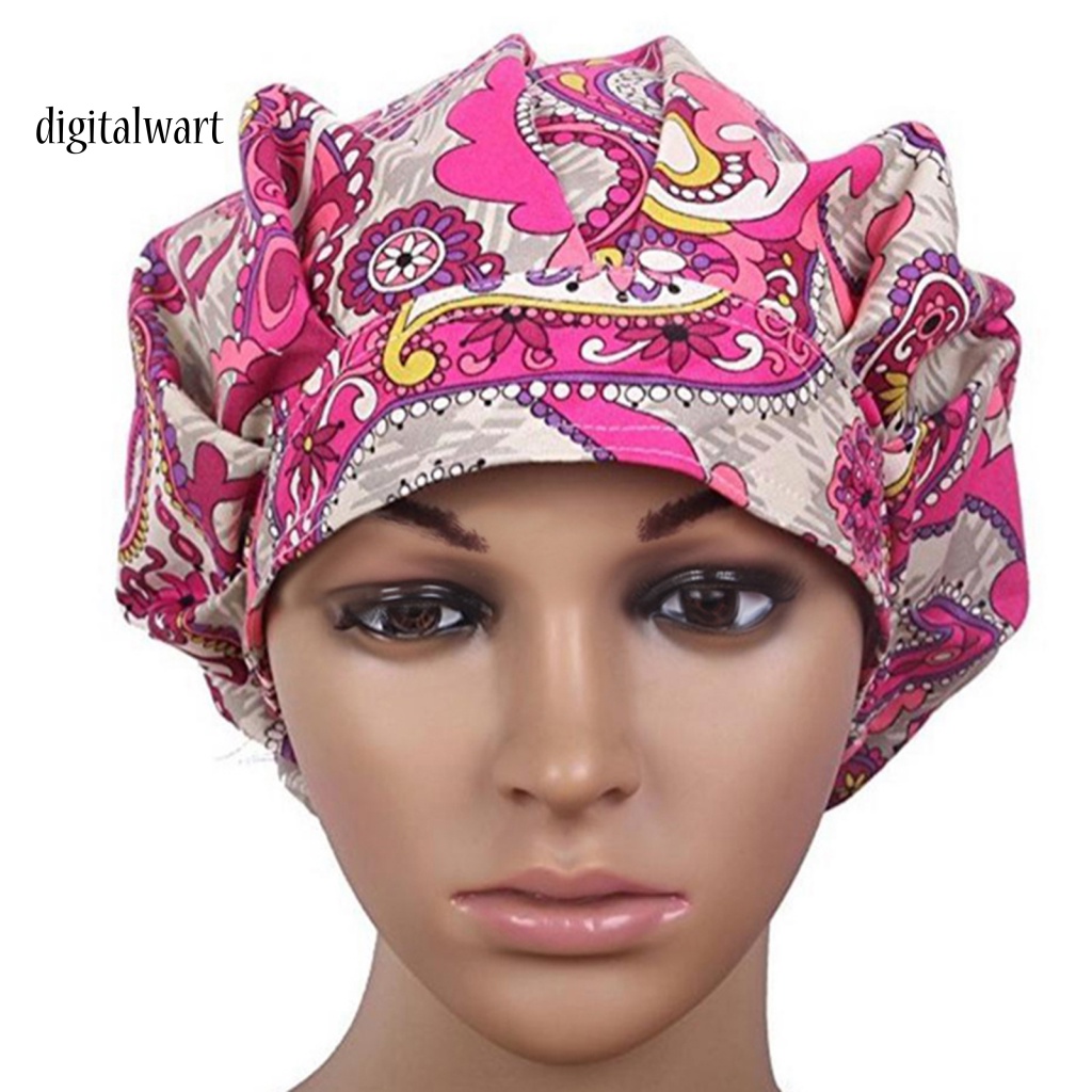 Kỹ Thuật Số| Mũ Trùm Đầu Bằng Cotton Thoáng Khí In Họa Tiết Hoa Tùy Chỉnh Cho Beautician