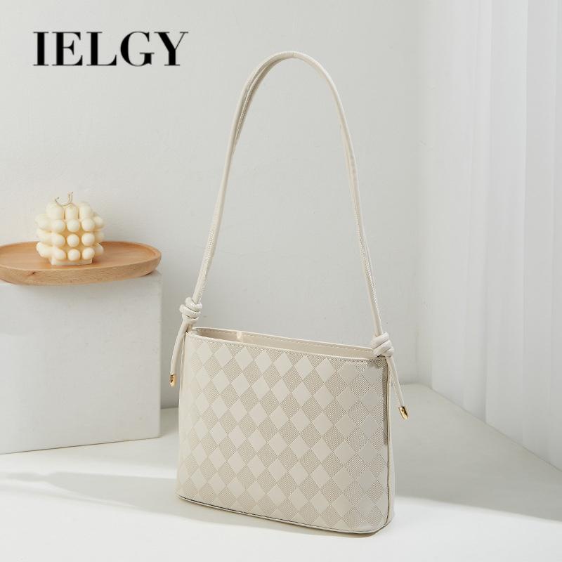 Ielgy Túi Xách Đeo Vai Màu Trơn Kiểu Xô Hình Thoi Thời Trang Hàn Quốc Dễ Phối Đồ Cho Nữ