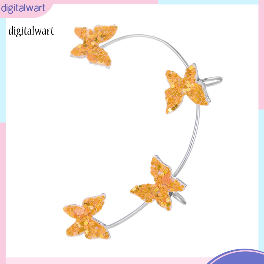 Kỹ Thuật Số| 1 Khuyên Vành Tai Hình Bướm Đính Kim Sa Lấp Lánh