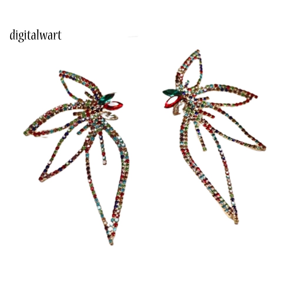 Kỹ Thuật Số| 1 Đôi Bông Tai Hình Hoa Đính Đá Lấp Lánh Dành Cho Nữ