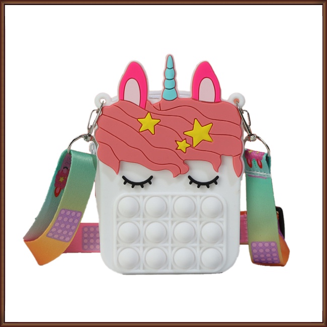 Túi Đựng Tiền Xu Có Khóa Kéo Họa Tiết Kỳ Lân Thời Trang Giúp Giảm Căng Thẳng