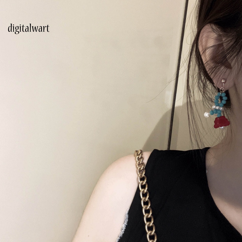 Kỹ Thuật Số| Bông Tai Chuỗi Hạt Ngọc Trai Phối Hoa Thanh Lịch Cho Nữ