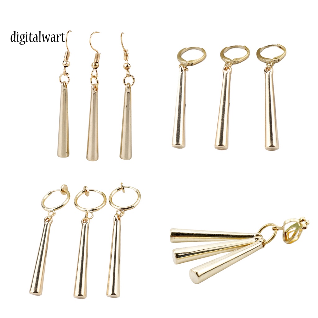 Kỹ Thuật Số| 1 Bộ Khuyên Tai Móc Bằng Hợp Kim Màu Sắc Đơn Giản Lâu Trôi Cho Nữ