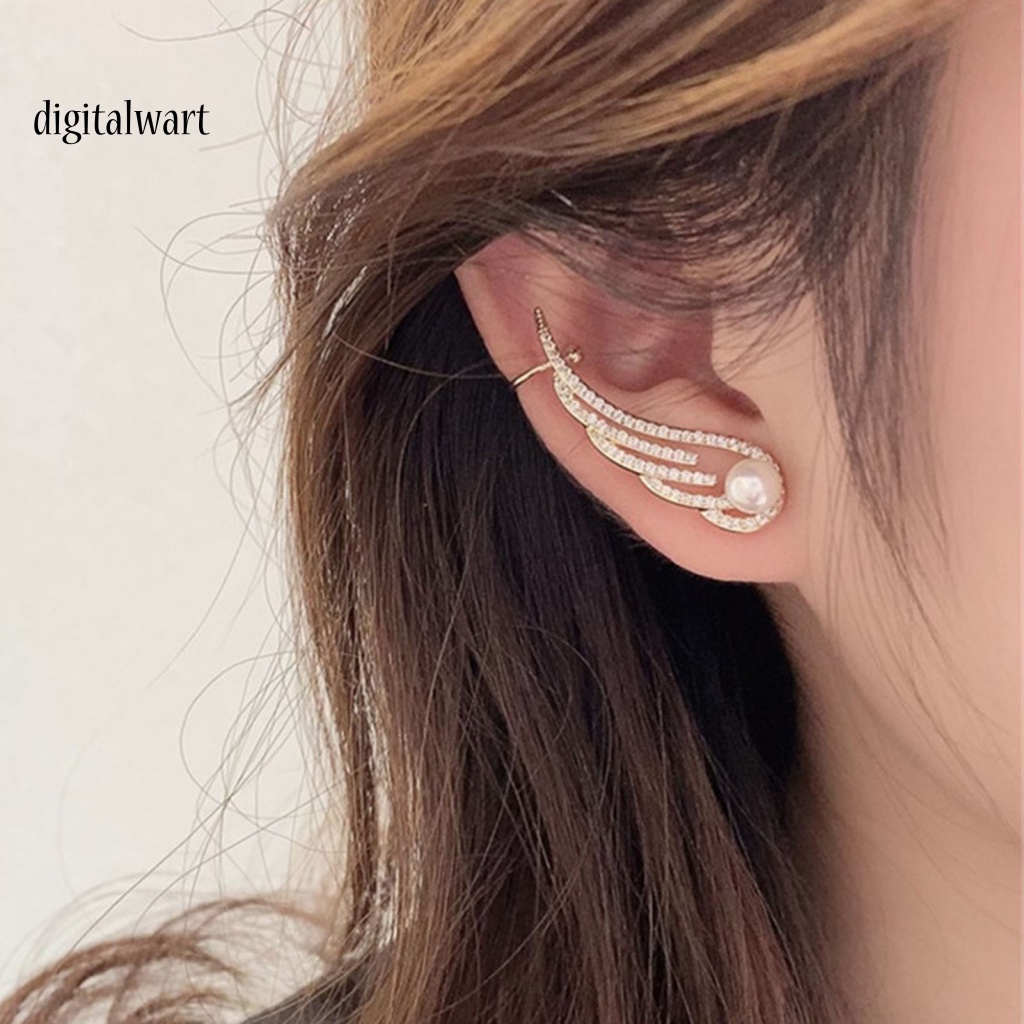 Kỹ Thuật Số| 1 Cặp Bông Tai Hình Đôi Cánh Thiên Thần Đính Đá Lấp Lánh Thời Trang Dự Tiệc