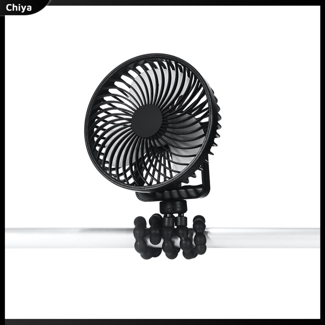 Quạt 2000mah Có Kẹp Gắn Xe Đẩy Em Bé Linh Hoạt Xoay 360 Độ Tiện Dụng