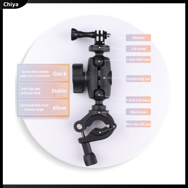 Giá Đỡ Điện Thoại / Camera Xoay 360 Độ Gắn Tay Lái Xe Máy / Xe Đạp