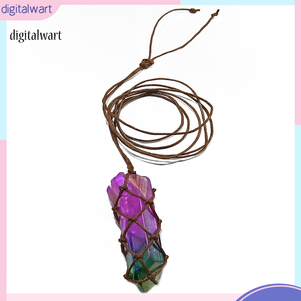 Kỹ Thuật Số| Vòng Cổ Dây Bện Thủ Công Đính Đá Pha Lê Nhân Tạo Tự Nhiên Unisex