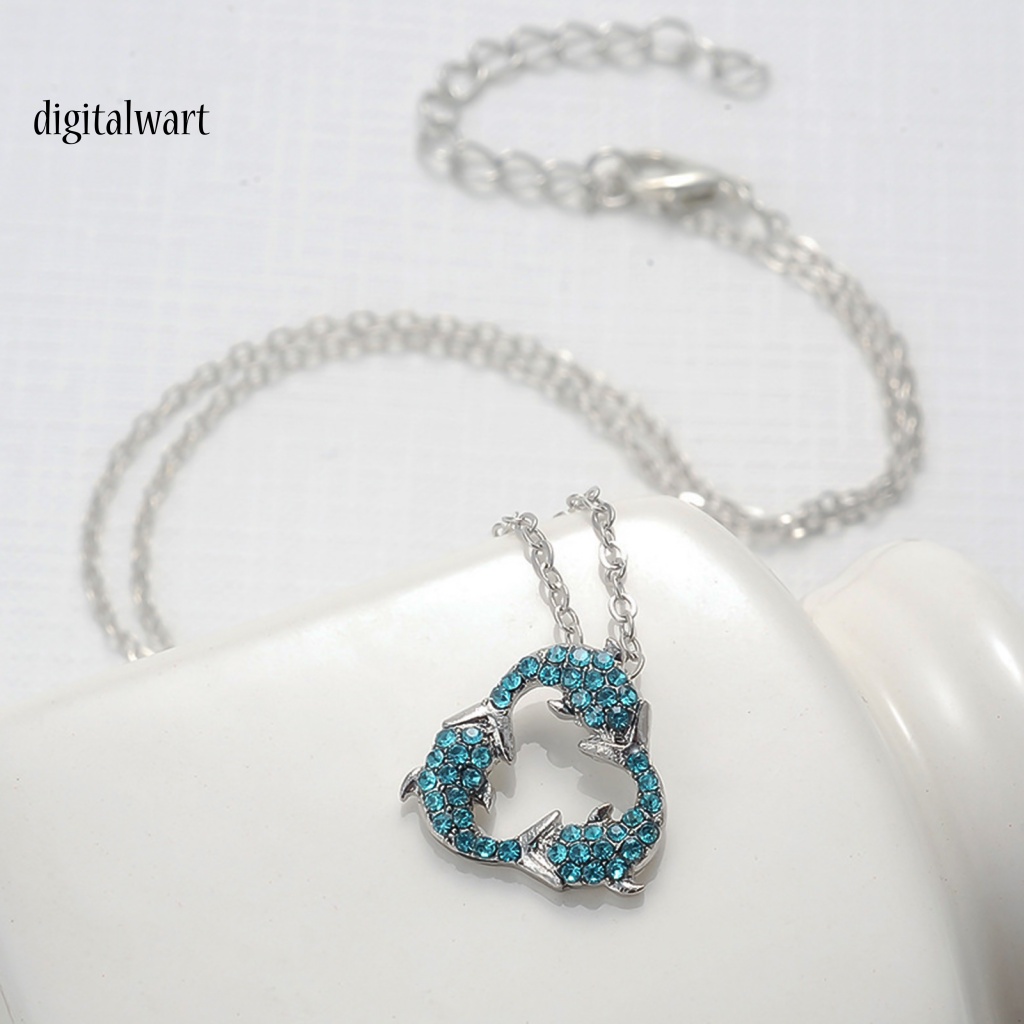 Kỹ Thuật Số| Vòng cổ Mặt Cá Heo Đính Đá Dễ Thương