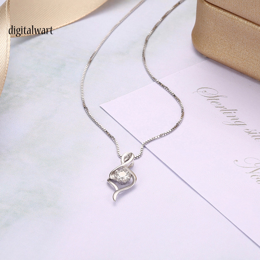 Kỹ Thuật Số| Vòng cổ Dạng Xoắn Đính Đá Zircon Thời Trang Dành Cho Nữ