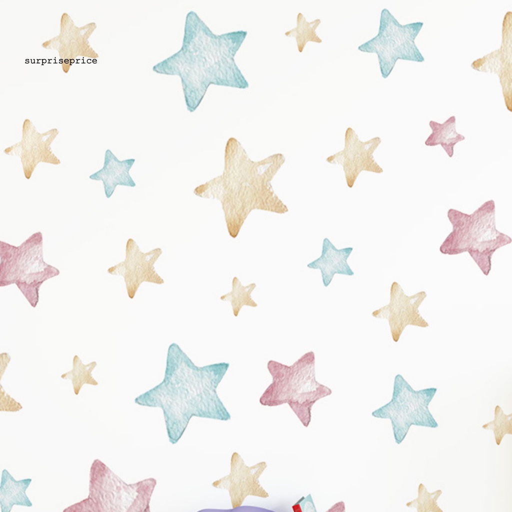 Decal dán tường Tự Dính Không Cặp Nhăn Chống Nước Không Phai Màu Hình Ngôi Sao Nhiều Màu Sắc Trang Trí Nhà Trẻ