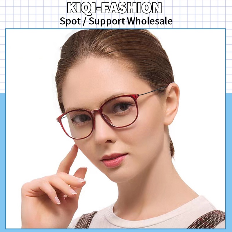 (KIQI-FASHION) COD Mắt Kính Gọng Vuông Chống Ánh Sáng Xanh Phong Cách Cổ Điển Thời Trang Cho Nam Và Nữ