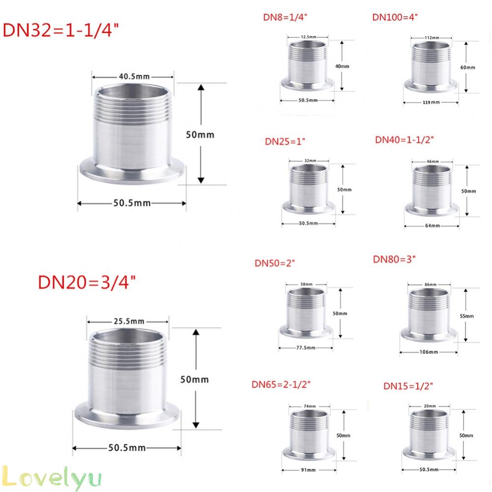 ⭐2023 ⭐304Stainless Steel Sanitary Male Threaded Ferrule-Pipe Fitting Tri Clamp Adapter