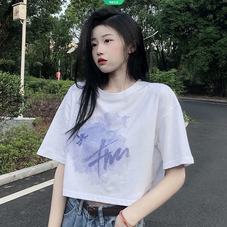 Áo Thun Tay Ngắn Dáng Rộng Thời Trang Mùa Hè Hàn Quốc 2023 Cho Nữ