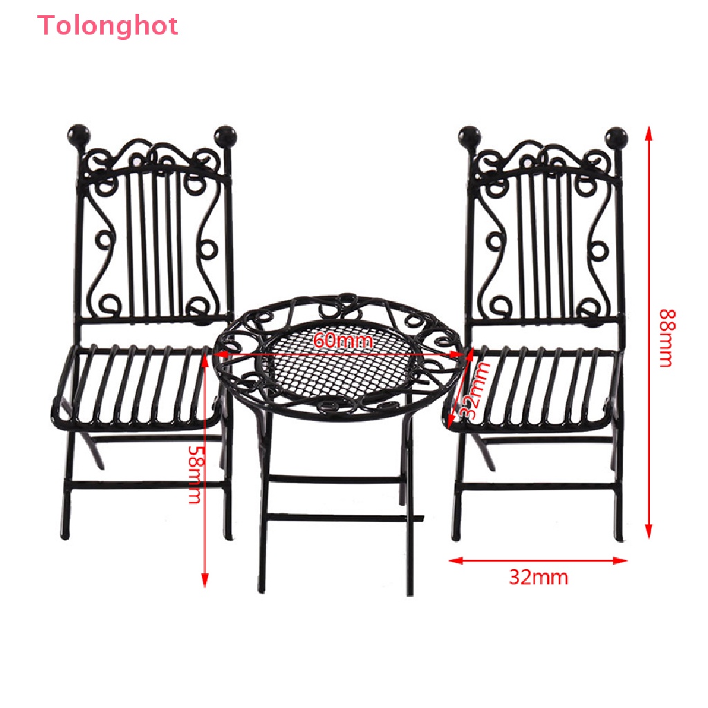 1 Bộ Bàn Ghế Trang Trí Nhà Búp Bê 1: 12