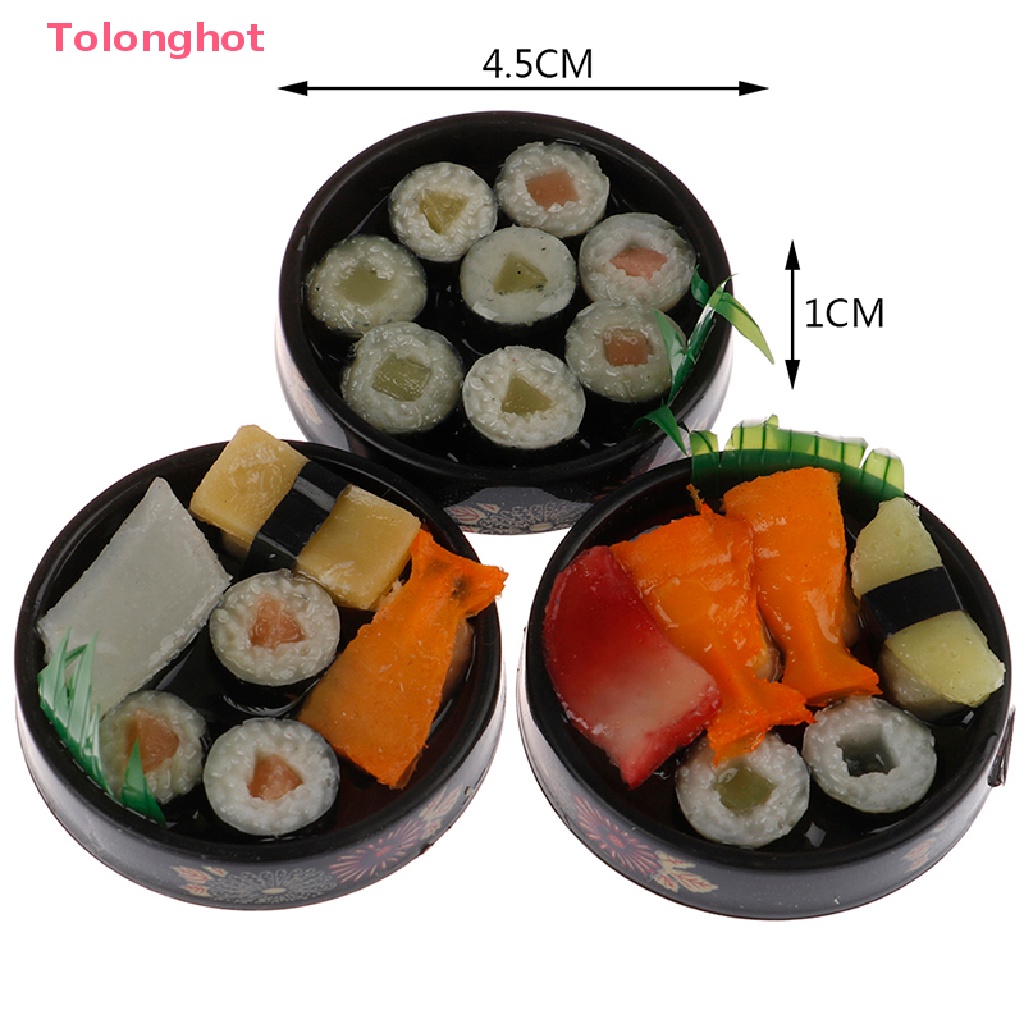 1 Mô Hình Cơm Cuộn Sushi Tỉ Lệ 1 / 6 Trang Trí Nhà Búp Bê