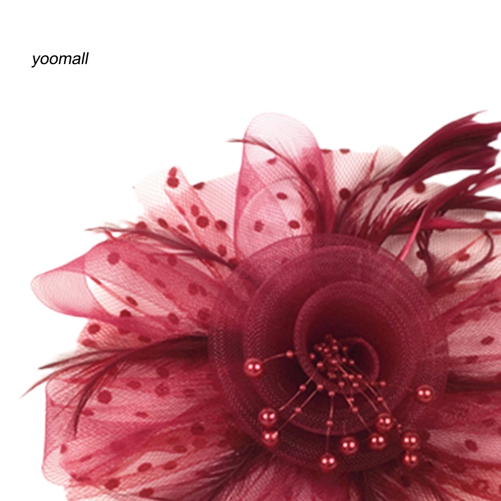 Kẹp Tóc Trang Trí Đính Ngọc Trai &amp; Hoa &amp; Chấm Bi Bằng Kim Loại