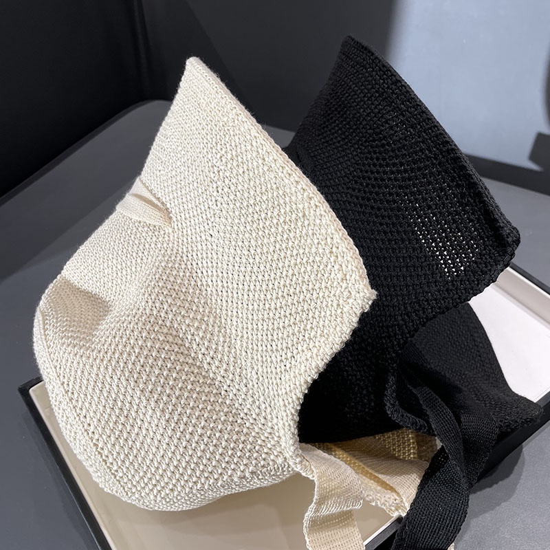 Mũ Bucket Dệt Kim Thoáng Khí Phong Cách Thời Trang Hàn Quốc Cho Nữ