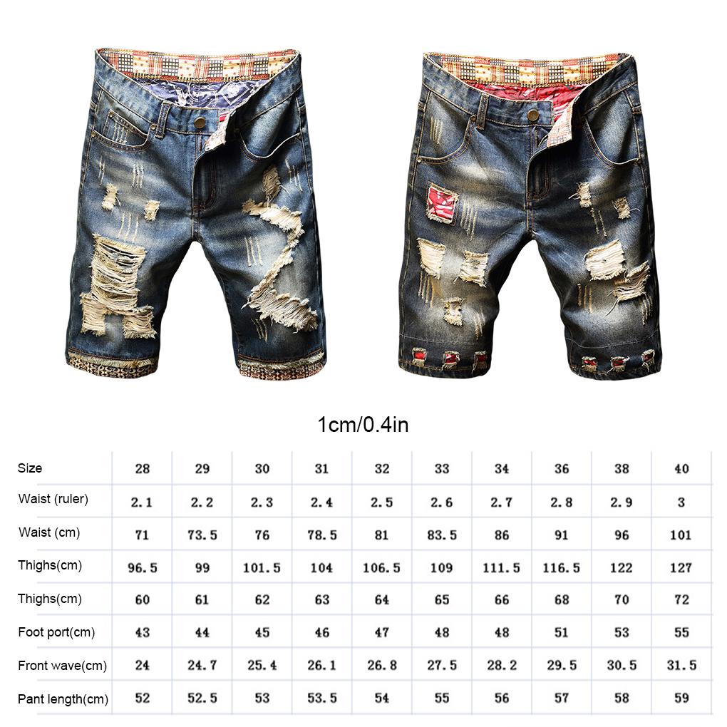 Quần Short Denim Dáng Rộng Co Giãn Tốt Phối Rách Kiểu Retro Thời Trang Mùa Hè Cho Nam