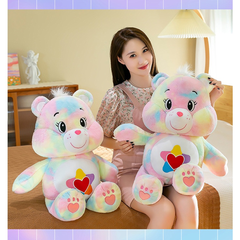 Thú Nhồi Bông Hình Gấu Màu Cầu Vồng