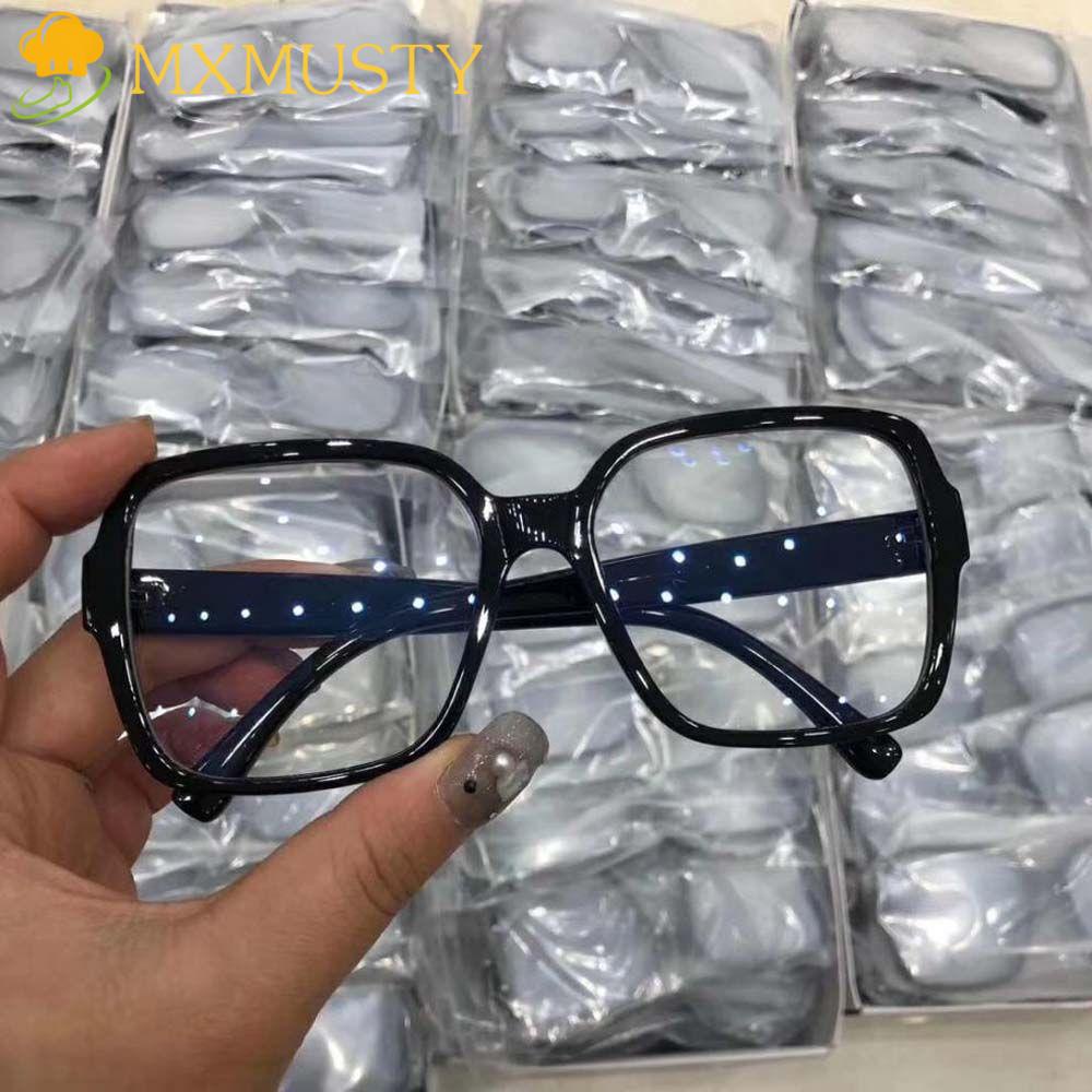 Mắt Kính Gọng Vuông Lớn Trong Suốt Phong Cách Cổ Điển Dành Cho Nữ