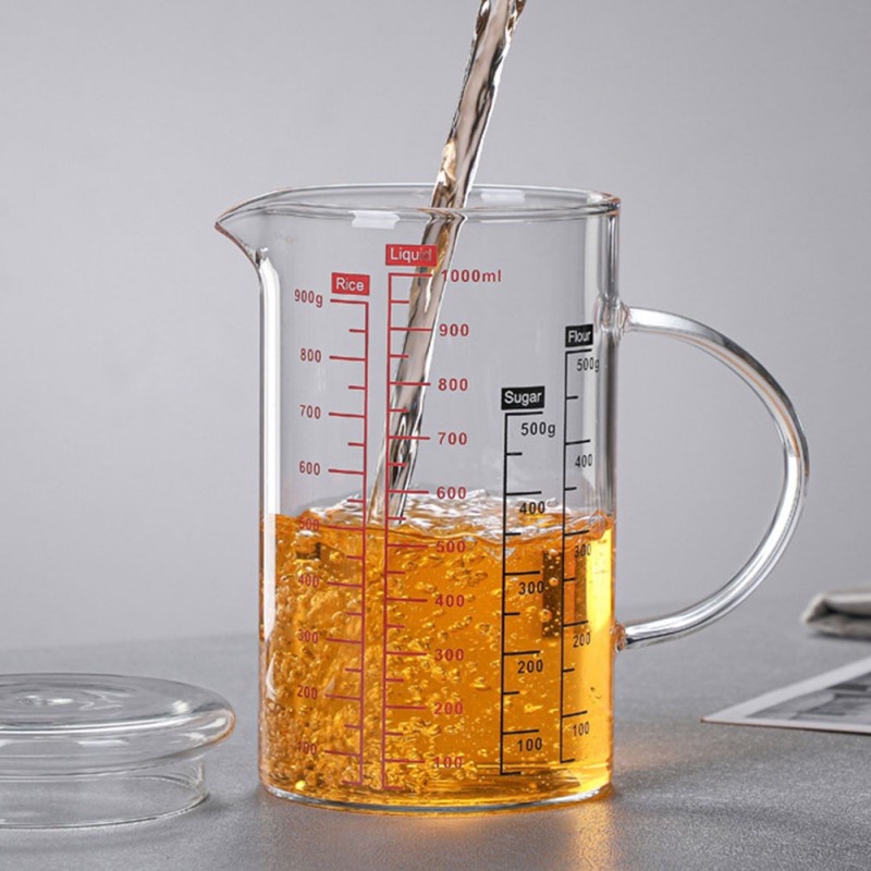 Cốc Đong Bằng Thủy Tinh Borosilicate Hình Chữ V Có Thang Đo