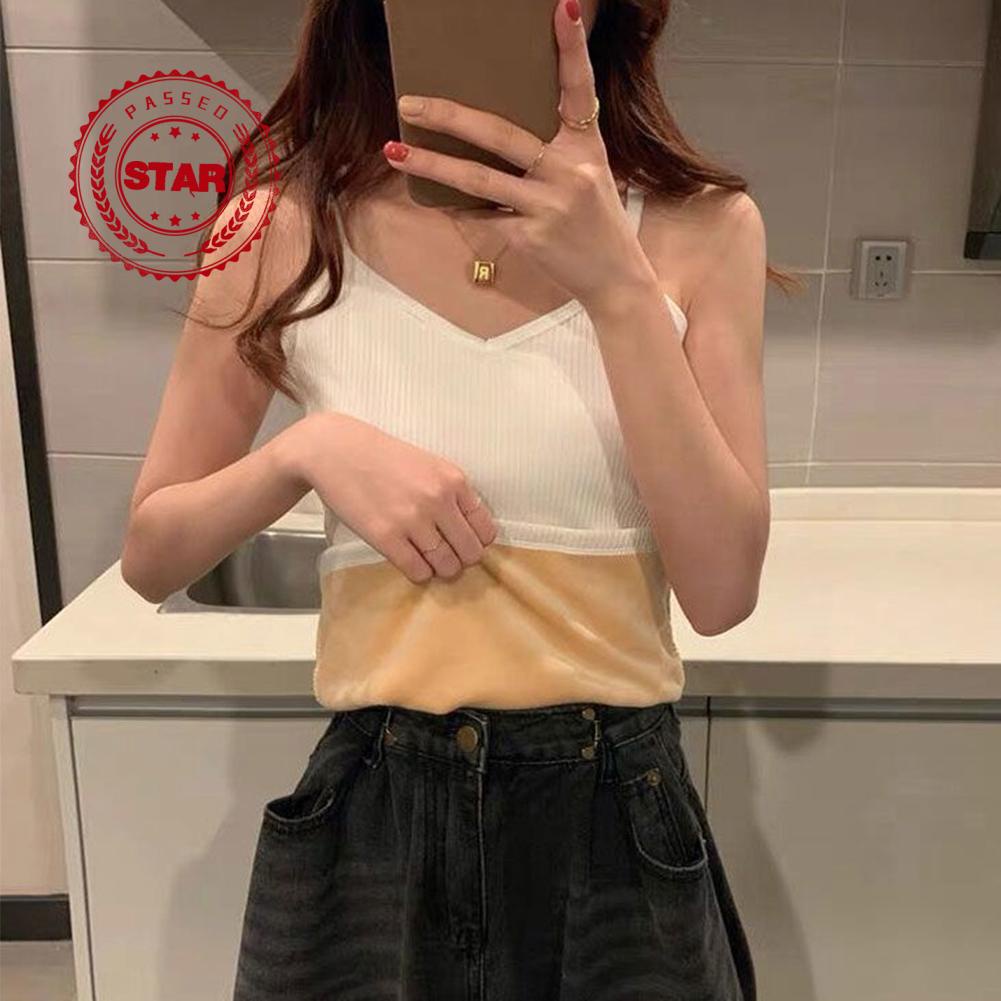 Áo Lót Nhung Dày Dặn Giữ Ấm Mùa Đông Kiểu Dáng Mới Mẻ Cho Nữ O3S5