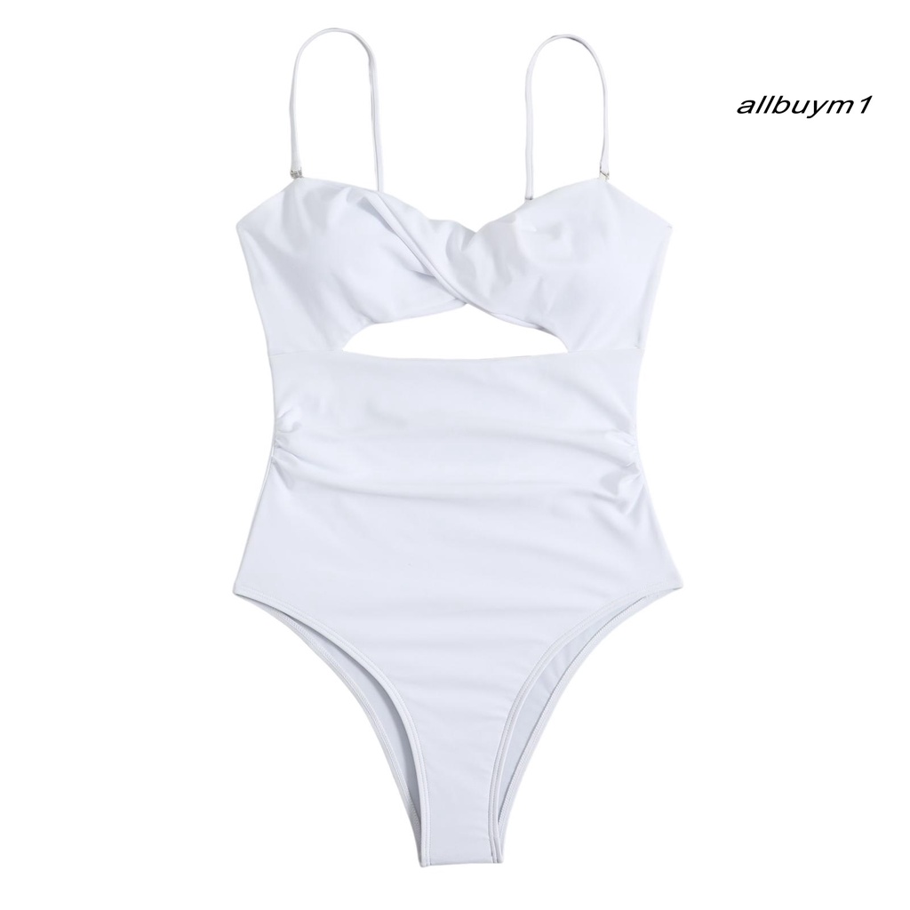 Bộ Đồ Bơi Một Mảnh Không Tay Đệm Mút Nâng Ngực Màu Trơn Kiểu Thể Thao Thời Trang Đi Biển Cho Bạn Gái