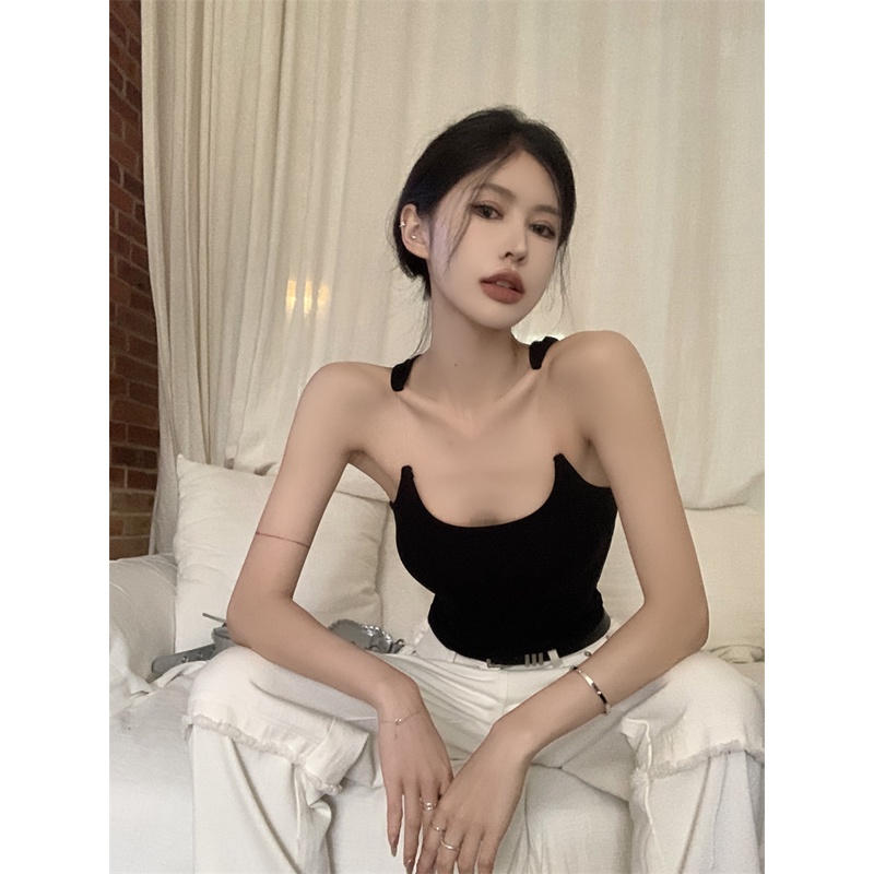 Áo Hai Dây Dáng Ôm Phong Cách Âu Mỹ Thời Trang Mùa Hè Quyến Rũ Cho Nữ