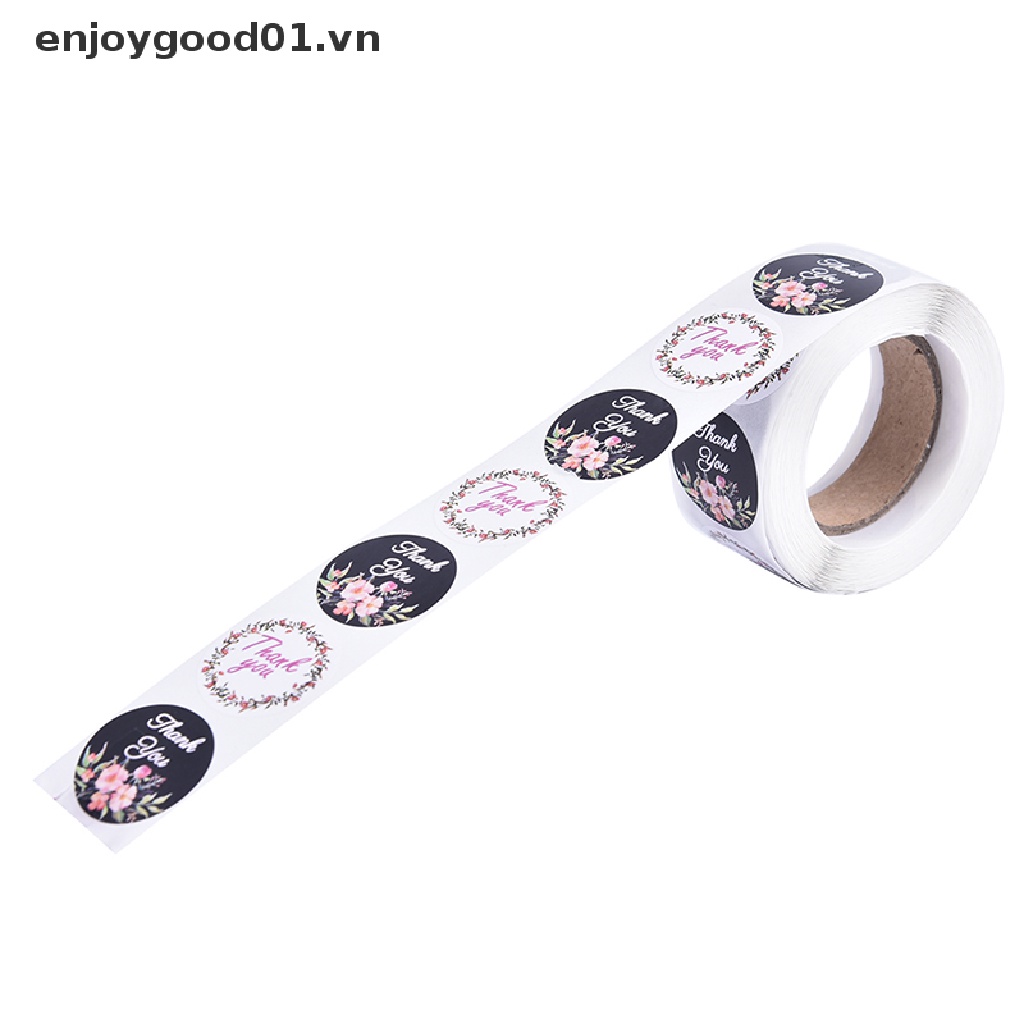 Cuộn 500 Nhãn Dán Thank You Trang Trí Quà Tặng