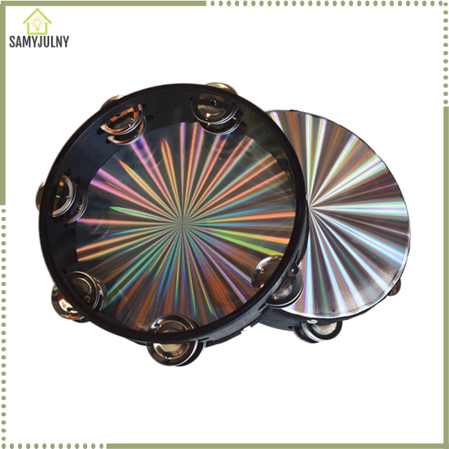 Trống Lục Lạc Gỗ Tambourine 8 Inch Màu Dạ Quang