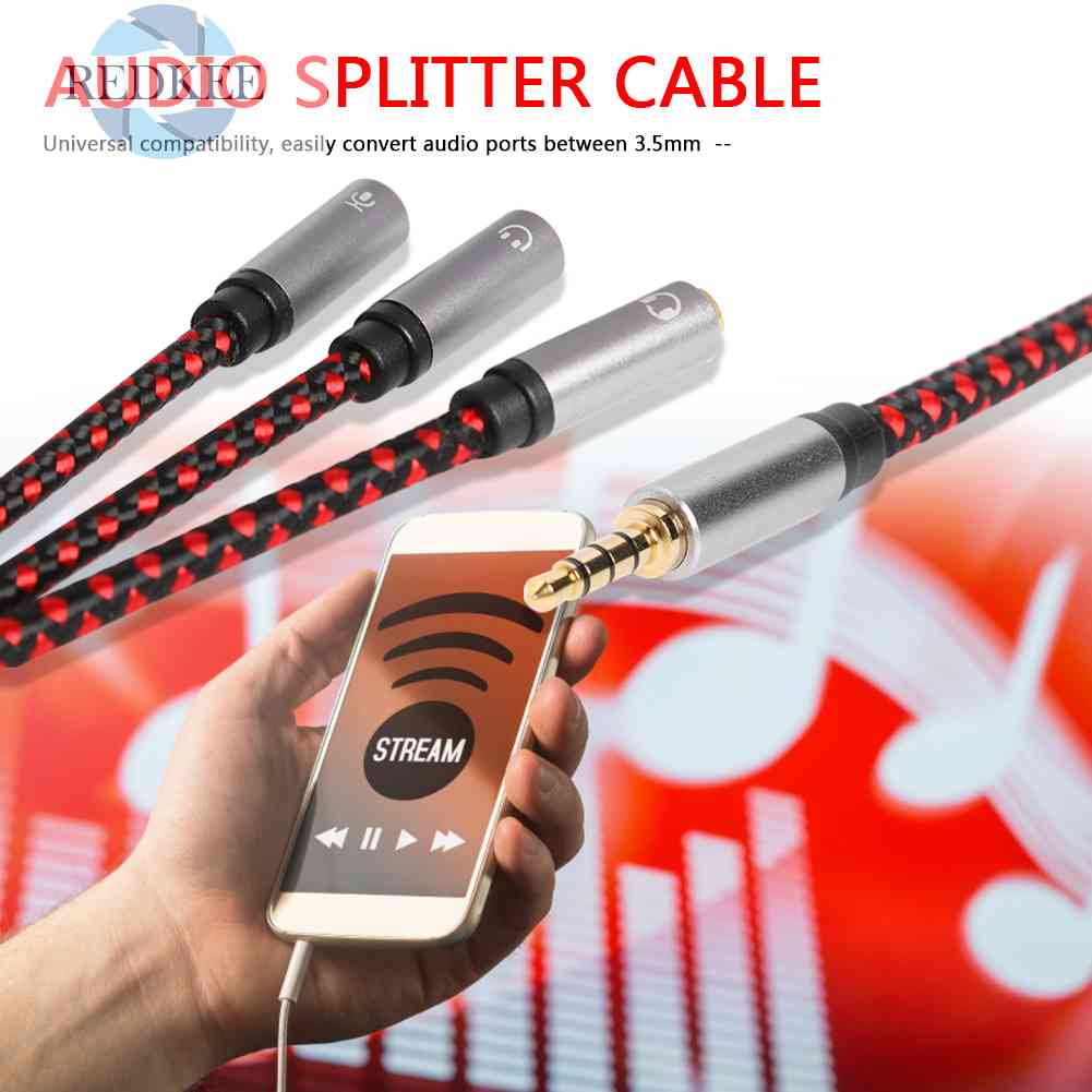 Cáp Chia Âm Thanh Tai Nghe 3.5mm ĐầU CắM Sang 3 Lỗ CắM C