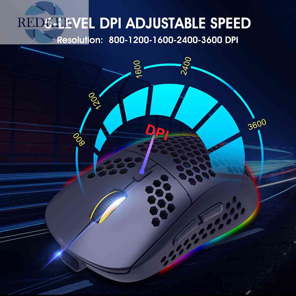 Chuột Bluetooth Không Dây HXSJ T90 2.4G Có Đèn Nền