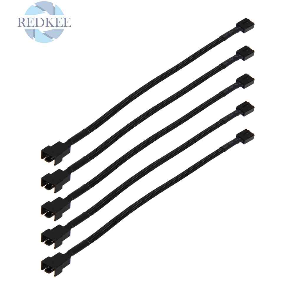 12&amp;quot; Set 5 Cáp Nối Dài Quạt Tản Nhiệt PWM 4 Pin Chuyên Dụng Cho Máy Tính