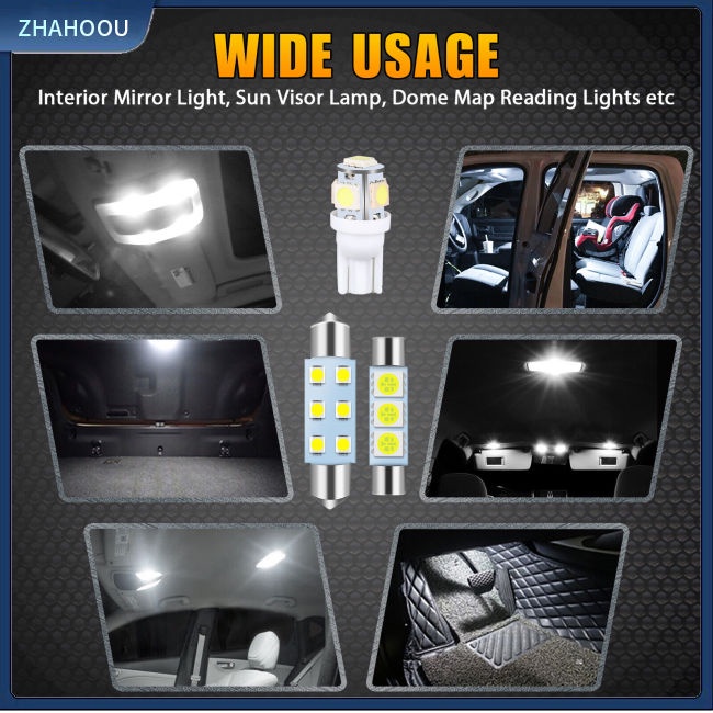 ☃Phụ Kiện Trang Trí Nhà Cửa Độc Đáo Sáng Tạo☃ Bộ 18 Bóng Đèn Led 6000k Cho Xe Hơi