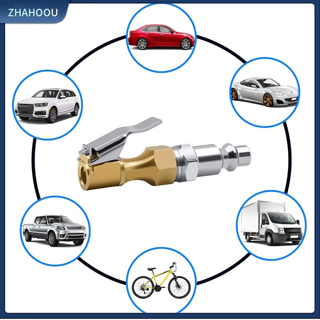 ☃Phụ Kiện Trang Trí Nhà Cửa Độc Đáo Sáng Tạo☃ Set 2 Đầu Kẹp Nối Ống Bơm Lốp Xe Tháo Lắp Nhanh