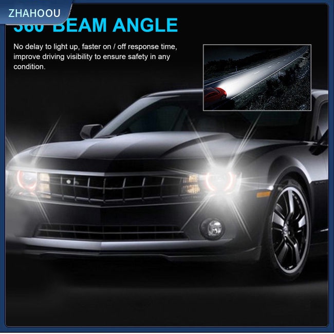 ☃Phụ Kiện Trang Trí Nhà Cửa Độc Đáo Sáng Tạo☃ 2 Bóng Đèn Pha Xe Hơi H1 360 Độ Drl 6000k Chất Lượng Cao