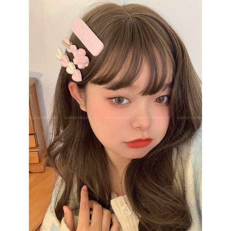 Kẹp Tóc Hình Hoa Đính Ngọc Trai Xinh Xắn Cho Nữ
