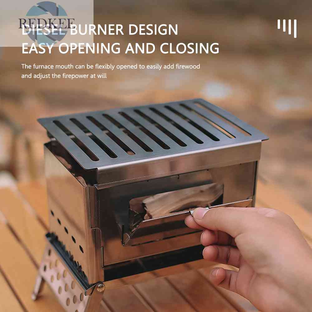 Lò Nướng Than Củi Mini Gấp Gọn Tiện Dụng Mang Đi Cắm Trại