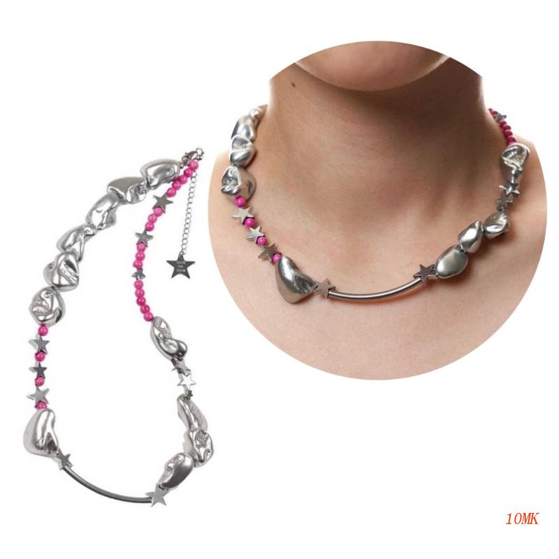 Vòng Cổ Choker Đính Hạt Hình Ngôi Sao Độc Đáo Phong Cách Punk