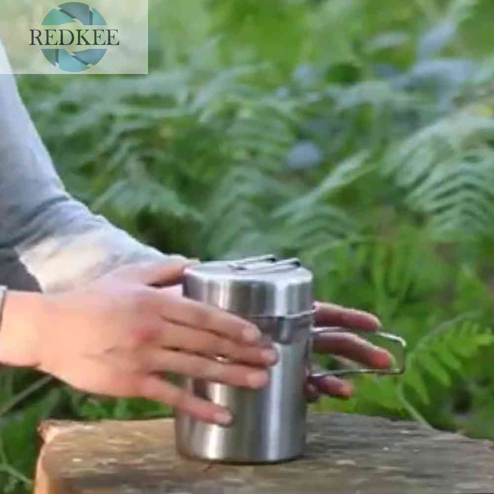 Set 2 Món Ấm Đun Nước Có Thể Gấp Gọn Kèm Túi Đựng Tiện Dụng