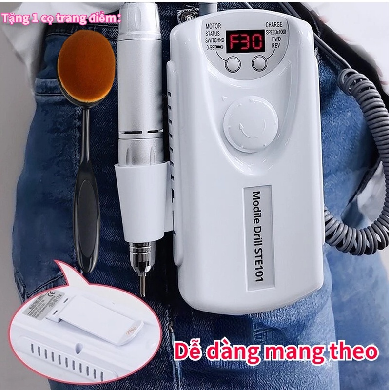 Máy mài móng tay.Máy mài móng cầm tay chuyên dụng trong ngành nail,Ste-101【Tặng 1 cọ trang điểm】