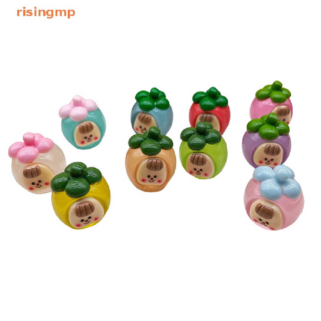 Bộ 2 Đồ trang trí Trái Xoài Hoạt Hình Mini Phát Sáng Dùng Trang Trí Tiểu Cảnh