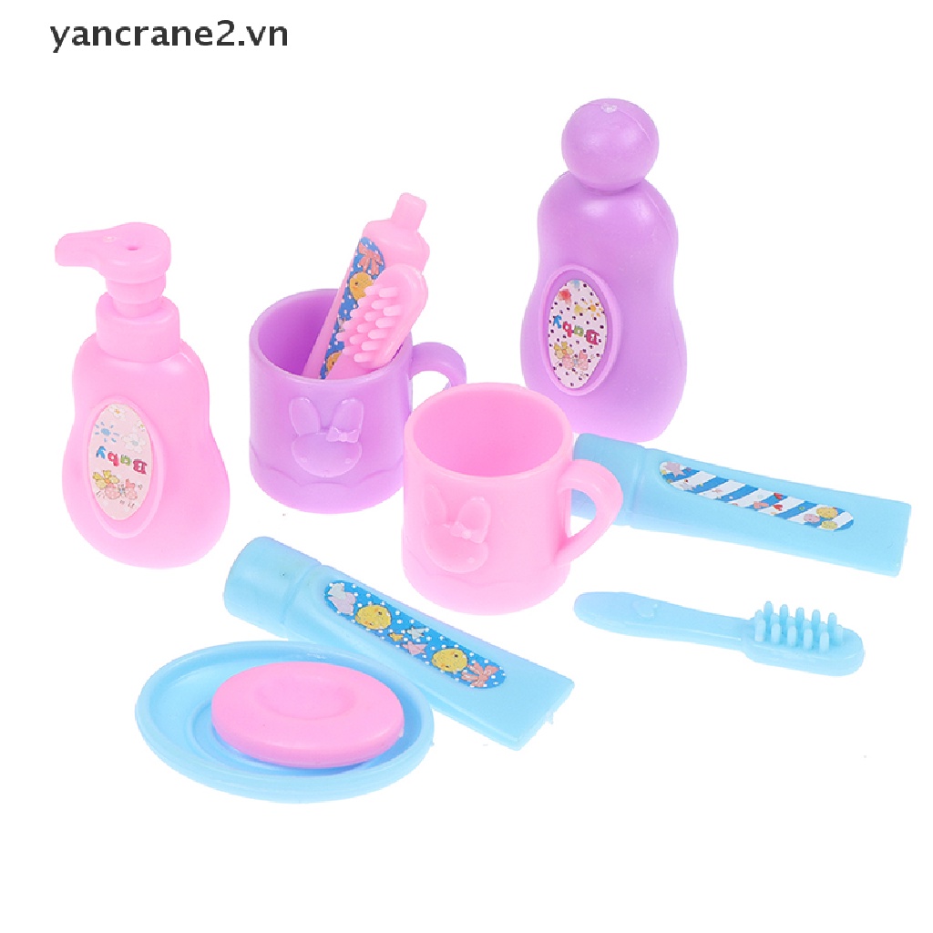 Bàn Chải Và Kem Đánh Răng Mini Cho Nhà Búp Bê 1 / 6 1 / 12