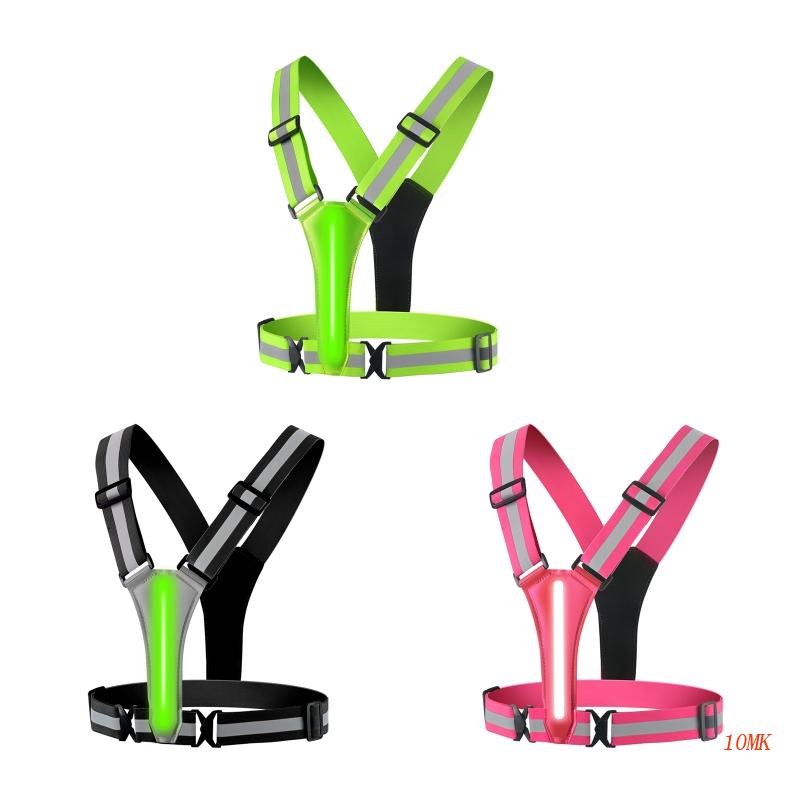 Áo Sát Nách Có Đèn LED Phản Quang Điều Chỉnh Được Cho Chạy Bộ