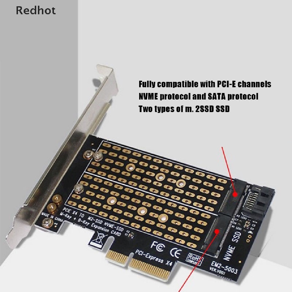 Bộ ChuyểN ĐổI Pcie Sang M2 / M.2 Ngff Sang Desktop Pcie X4 X8 X16 Nvme Sata Dual Ssd Pci