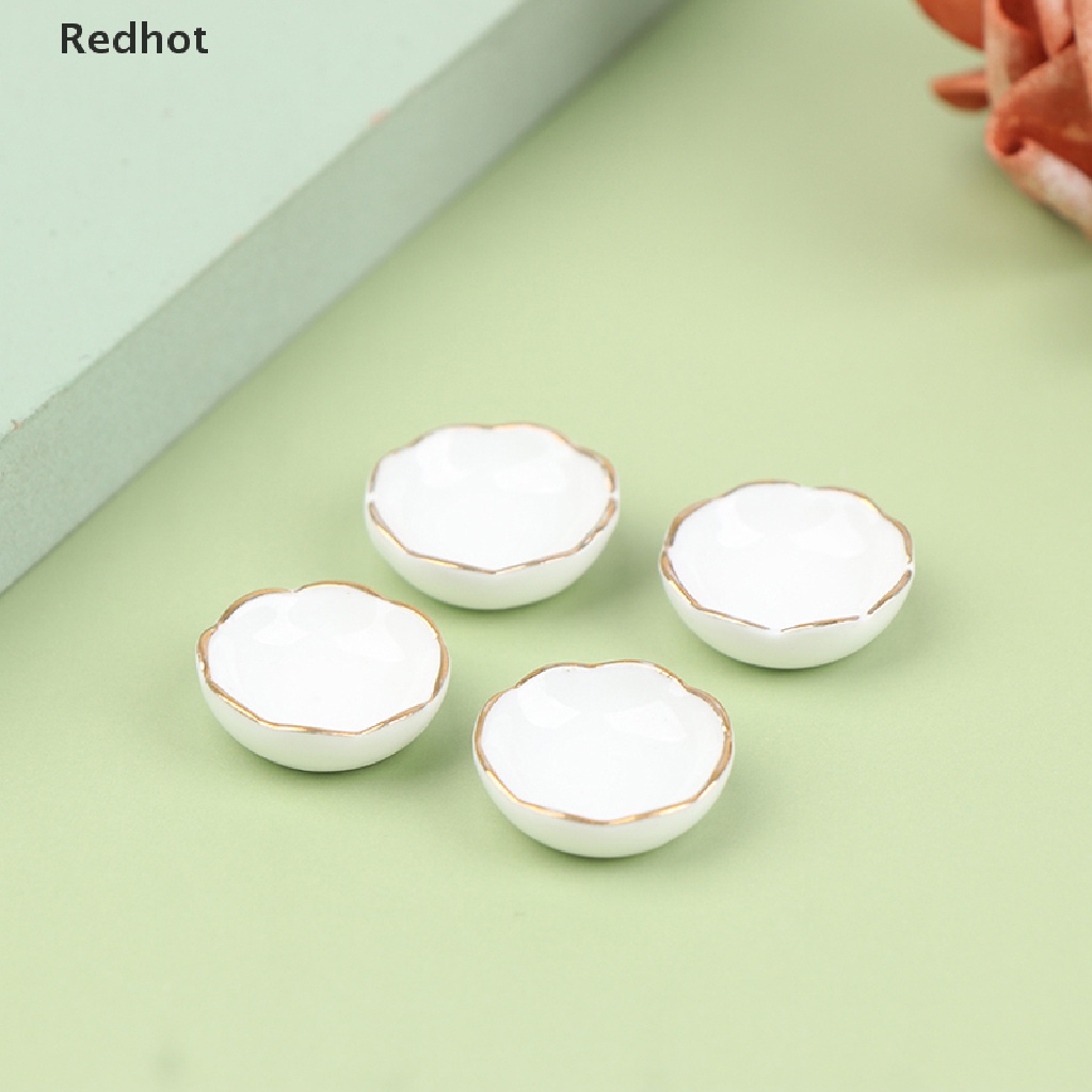 Bộ 4 Chén Dĩa Đồ Chơi Mini Tỉ Lệ 1: 12 Cho Bé Chơi Đồ Hàng