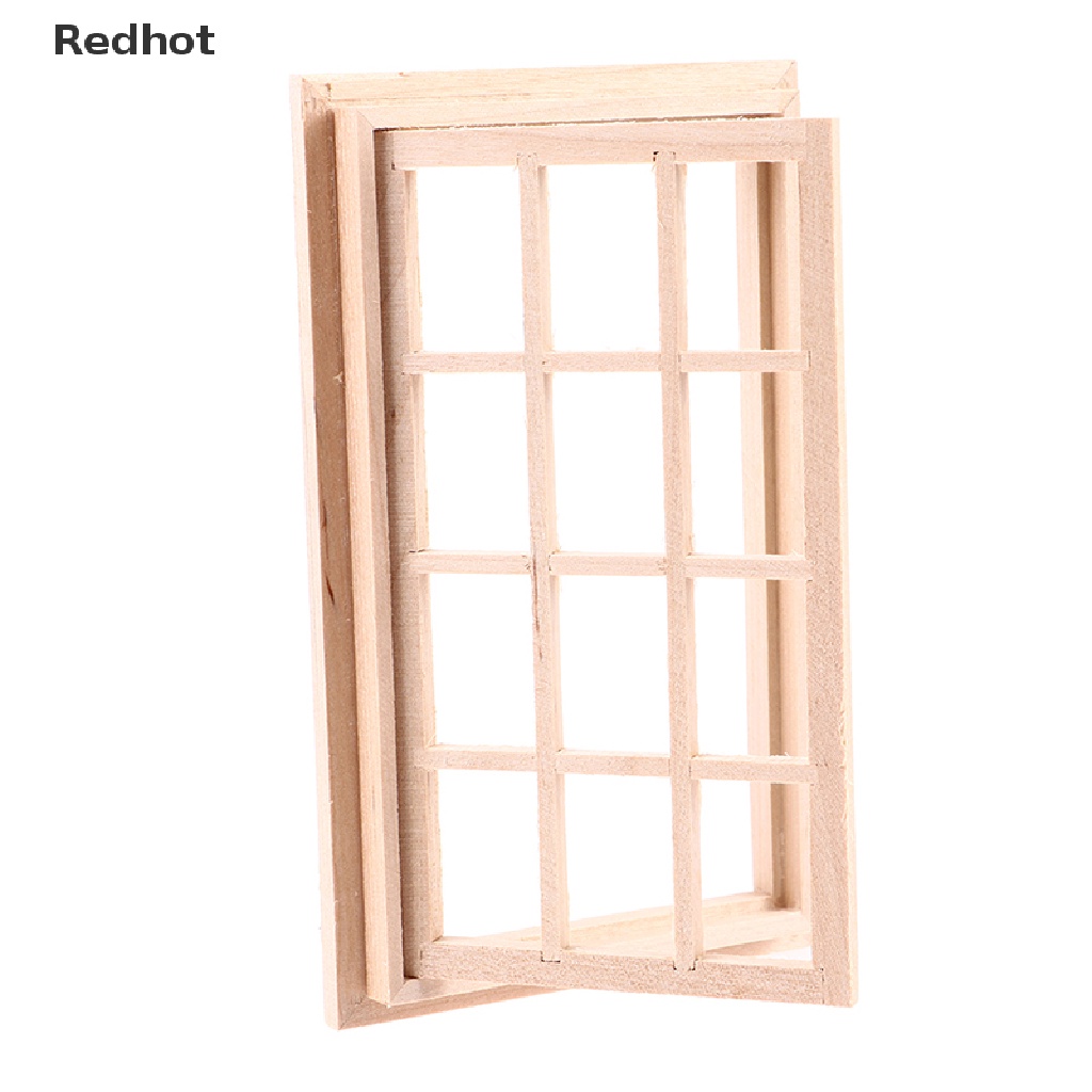 &lt; Redhot &gt; Mô Hình Cửa Sổ 12 Ngăn Vuông Trang Trí Nhà Búp Bê Thu Nhỏ 1: 12