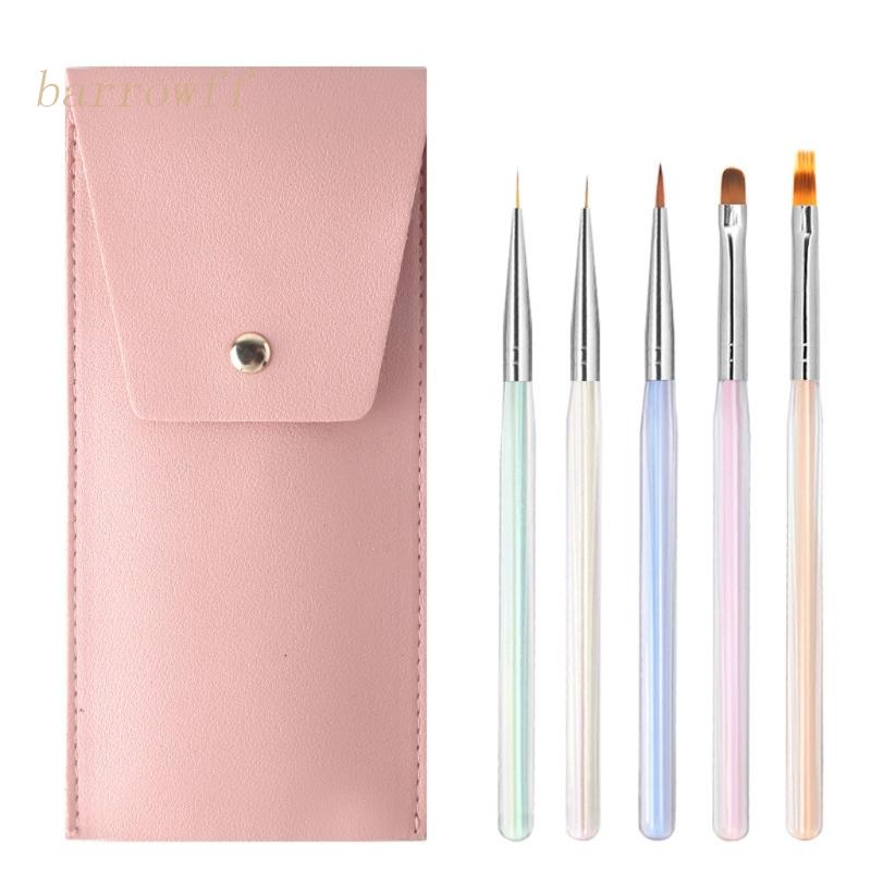 Set 5 Cọ Vẽ Trang Trí Móng Tay Nghệ Thuật DIY Tiện Dụng